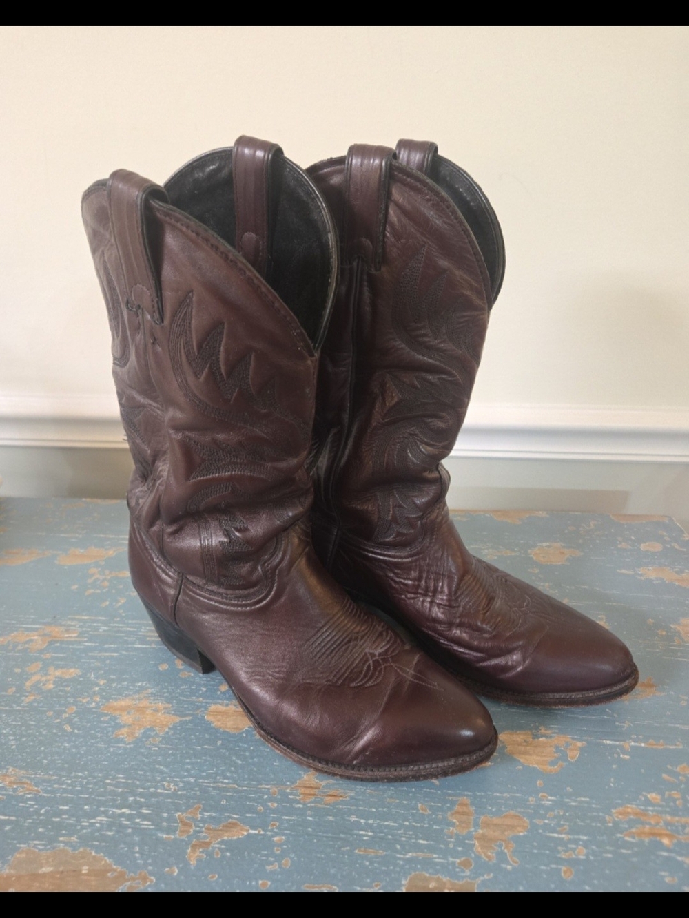 Abilene Leather Western Cowboy Boots